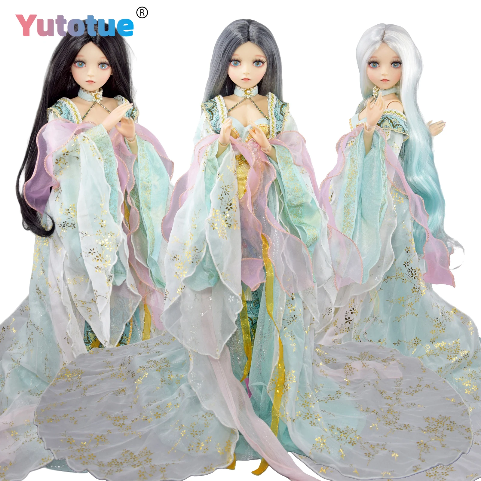 YUTOTUE 60 cm Height Girl Doll Toy Upgrade Makeup Face Joint Female Body with Ancient Clothing Suit Blue Eyes Changeable
YUTOTUE 60 cm Height Girl Doll Toy Upgrade Makeup Face Joint Female Body with Ancient Clothing Suit Blue Eyes Changeable