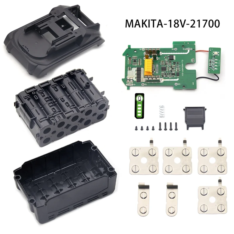 AS63 BL1830 LI-Ion Battery Plastic Case Protection Board PCB Input 21700 Battery for Makita 18V Battery BL1850 BL1830 BL1820
AS63 BL1830 LI-Ion Battery Plastic Case Protection Board PCB Input 21700 Battery for Makita 18V Battery BL1850 BL1830 BL1820