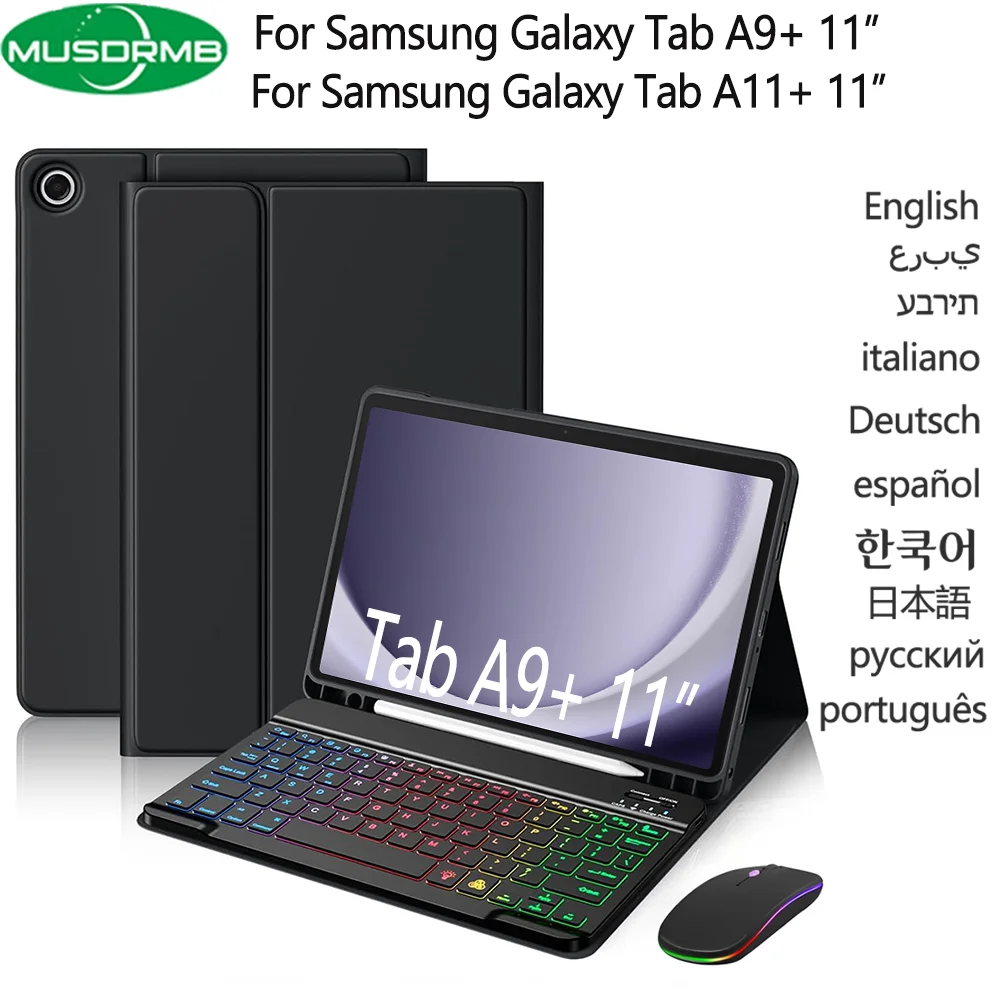 Case with Keyboard Mouse for Samsung Galaxy Tab A9 A11 Plus A9+ X210 A11+ X230 11inch Pu Leather Cover Detachable Keyboard
Case with Keyboard Mouse for Samsung Galaxy Tab A9 A11 Plus A9+ X210 A11+ X230 11inch Pu Leather Cover Detachable Keyboard