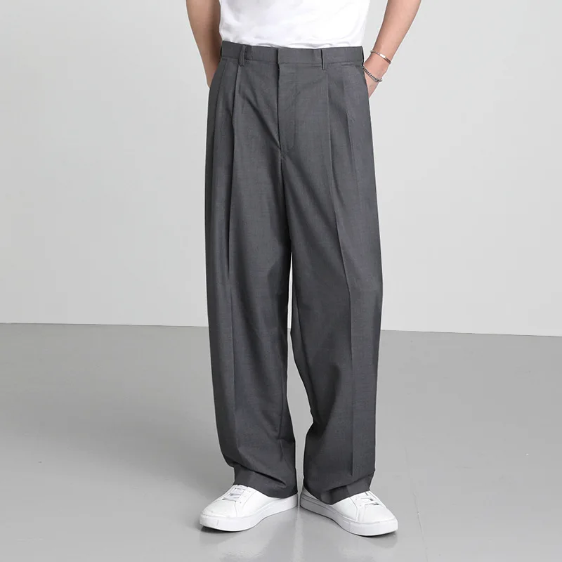 TANGZ STUDIO Loose Fit Men's Casual Wide Leg Suit Pants Korean Sle Faionable Straight Cut Drapey Comfortable Long Trousers
TANGZ STUDIO Loose Fit Men's Casual Wide Leg Suit Pants Korean Sle Faionable Straight Cut Drapey Comfortable Long Trousers