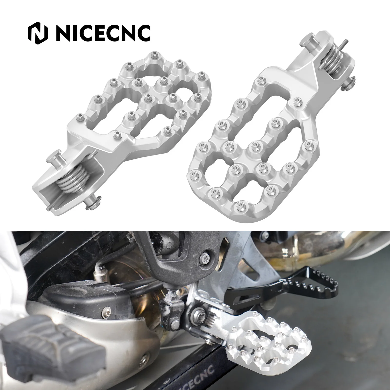 Motorcycle Offset Footpegs Wide Footrests for BMW R1250GS 2019-2023 R1250GS Adventure 2019-2024 R1200GS/Adventure 2013-2018
Motorcycle Offset Footpegs Wide Footrests for BMW R1250GS 2019-2023 R1250GS Adventure 2019-2024 R1200GS/Adventure 2013-2018