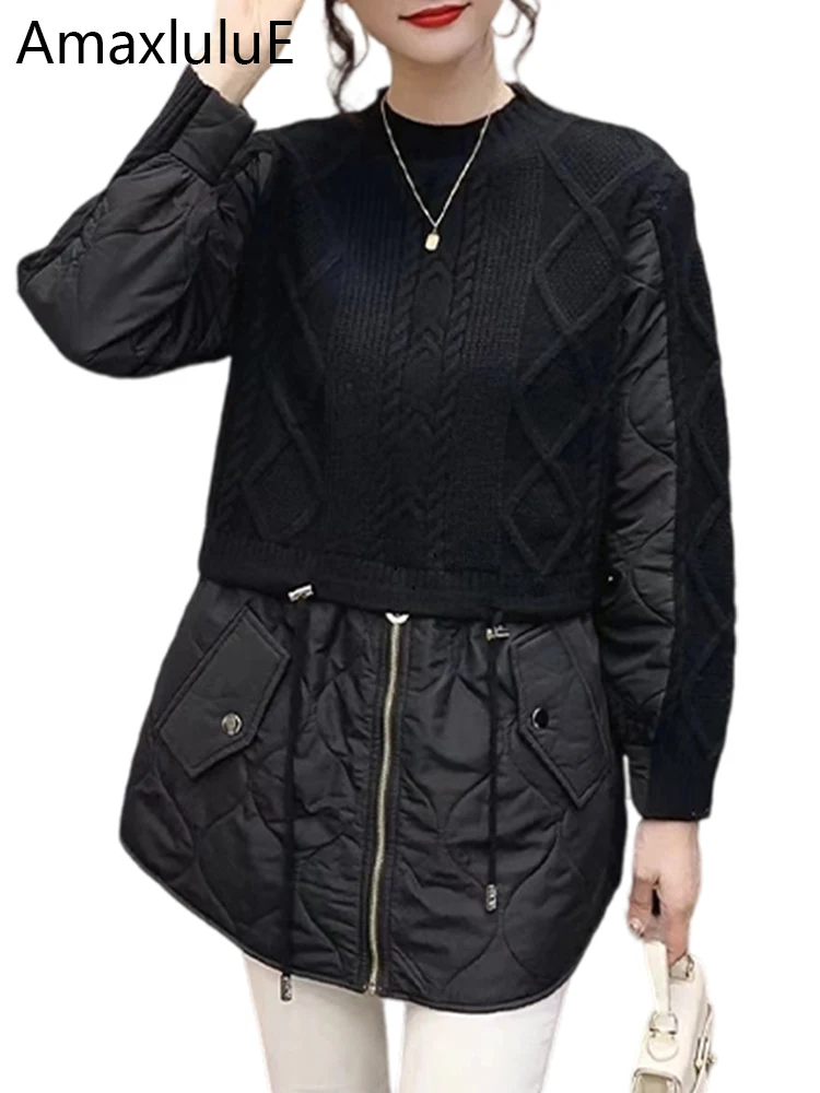 Amax luluE Winter Fashion Clothes Womens Luxury Loose Zipper Design Knitted Padded Hoodies Ladies Casual Warm O Neck Sweatshirts
Amax luluE Winter Fashion Clothes Womens Luxury Loose Zipper Design Knitted Padded Hoodies Ladies Casual Warm O Neck Sweatshirts
