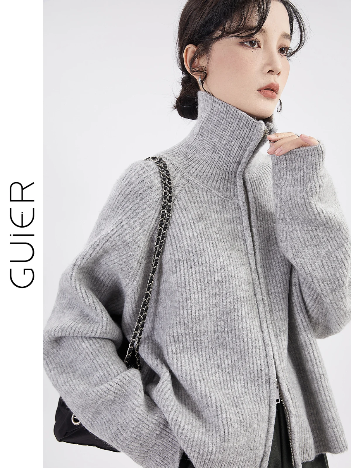 Double Zipper Loose ey Knitted Sweater Coat for Women Winter 2025 New Korean Sle Casual Long Sve Pure Color Coat
Double Zipper Loose ey Knitted Sweater Coat for Women Winter 2025 New Korean Sle Casual Long Sve Pure Color Coat