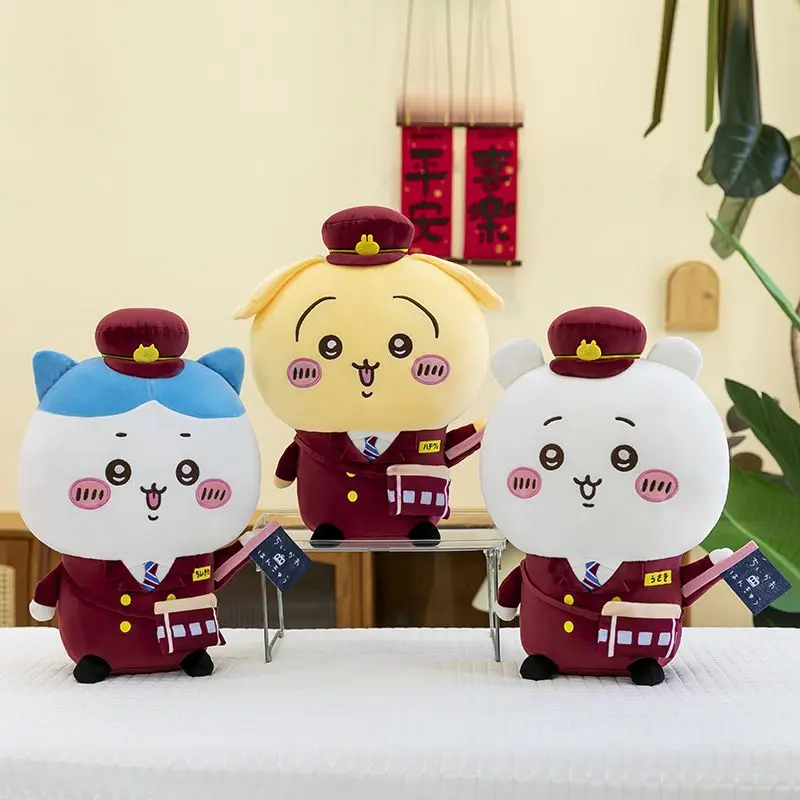 Cute Chiikawa Cartoon Usagi Stuffed Doll Train Attendant Costume kawaii Hachiware Plush Toy Anime Style Gift for Kids
Cute Chiikawa Cartoon Usagi Stuffed Doll Train Attendant Costume kawaii Hachiware Plush Toy Anime Style Gift for Kids