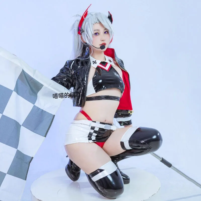 Game Azur Lane Prinz Eugen Cosplay Costume Women Sexy Leather Tops Skirt Jacket Suit Bunny Girl Racing Uniform Halloween Costume
Game Azur Lane Prinz Eugen Cosplay Costume Women Sexy Leather Tops Skirt Jacket Suit Bunny Girl Racing Uniform Halloween Costume