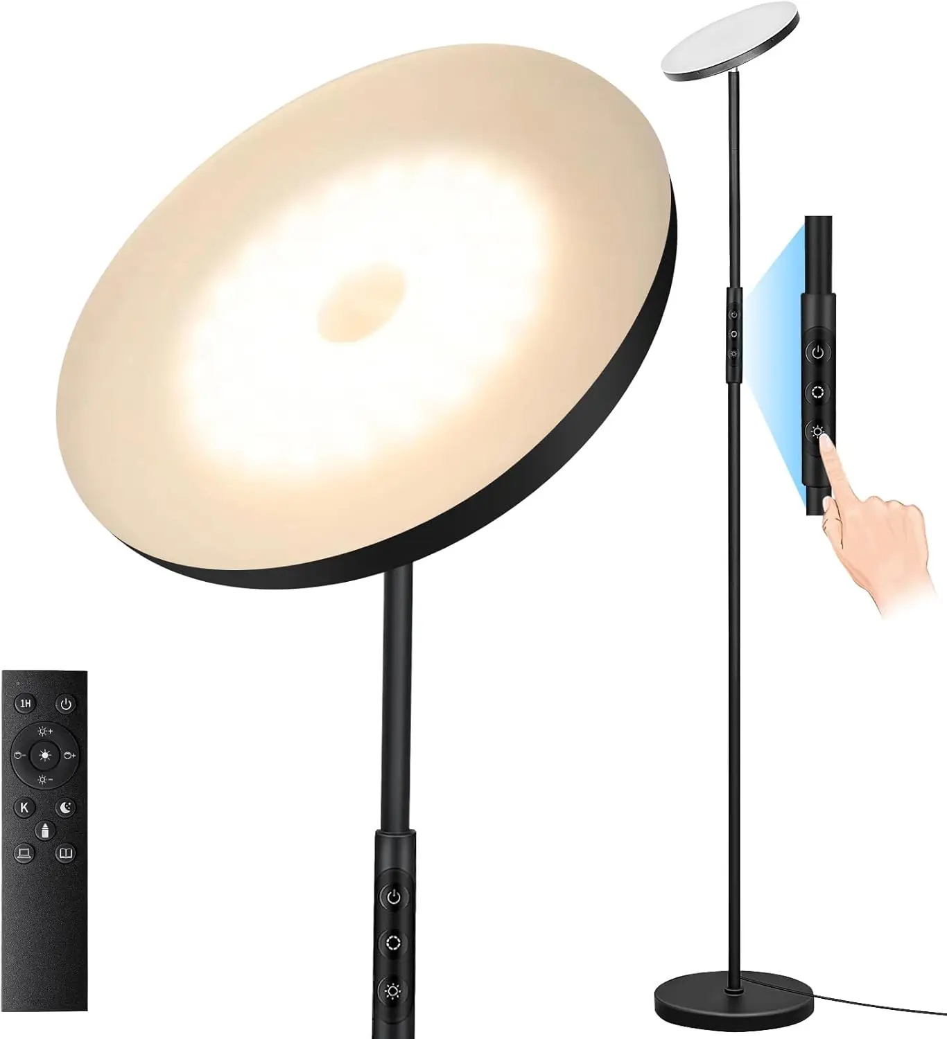 Stepless Dimmable LED Floor Lamp with Remote, 4000LM Brightness for Living Room & Bedroom
Stepless Dimmable LED Floor Lamp with Remote, 4000LM Brightness for Living Room & Bedroom