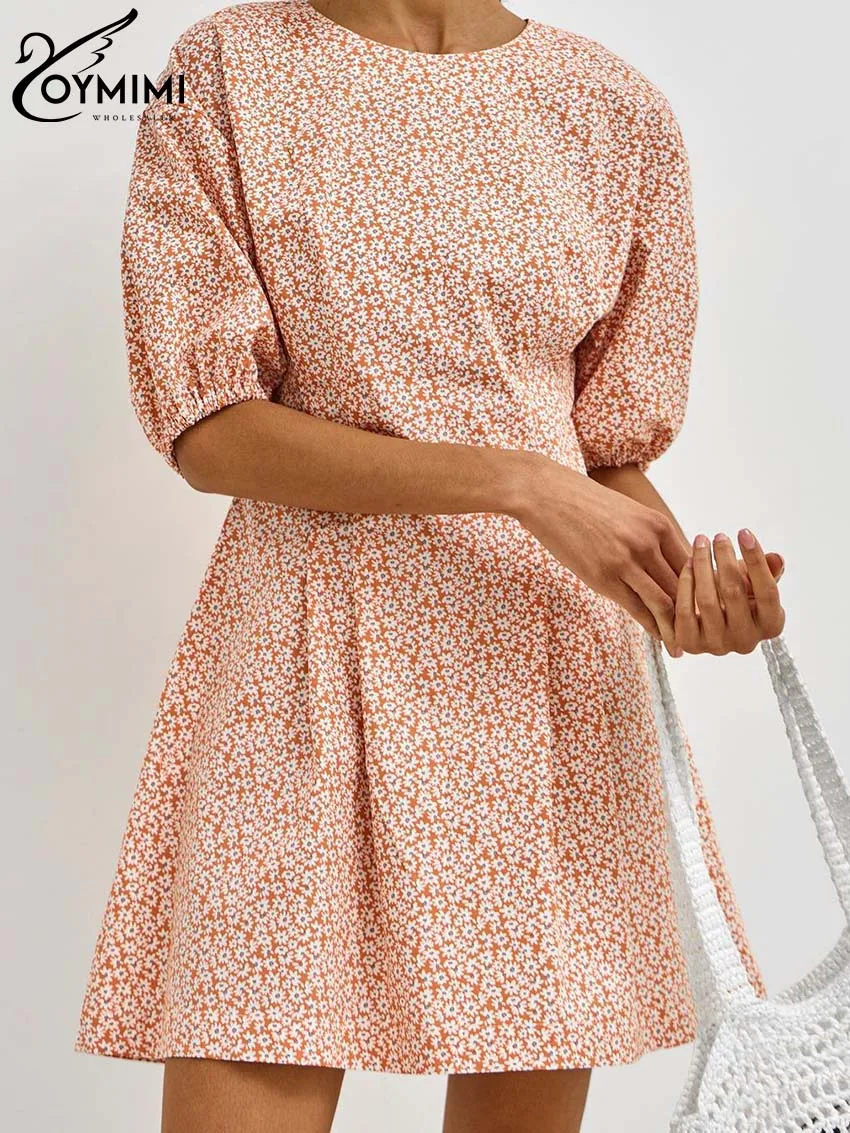 Oymimi Fashion Orange Print Womens Dresses Autumn O-Neck Half Sleeve Dresses Casual New High Waist Mini Dress Female Streetwear
Oymimi Fashion Orange Print Womens Dresses Autumn O-Neck Half Sleeve Dresses Casual New High Waist Mini Dress Female Streetwear