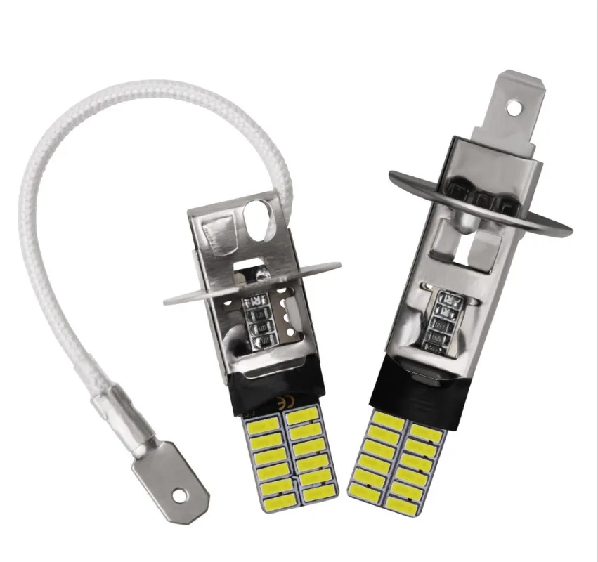 Automotive LED anti-fog light H1 H3 4014 24 light, modified universal front fog light bulb decoding constant current
Automotive LED anti-fog light H1 H3 4014 24 light, modified universal front fog light bulb decoding constant current
