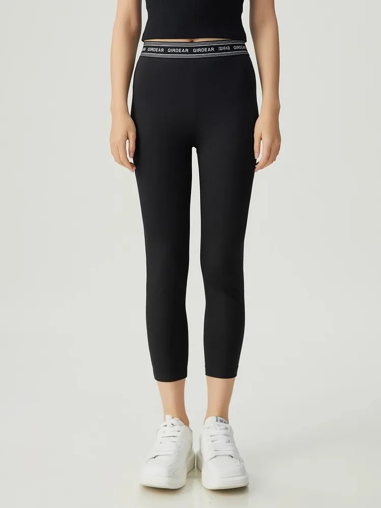 High Waist Yoga Pants Elastic Waisand Slim Fit Nine Points Casual Pants for Women Nylon And Spandex Blend High Elastici
High Waist Yoga Pants Elastic Waisand Slim Fit Nine Points Casual Pants for Women Nylon And Spandex Blend High Elastici