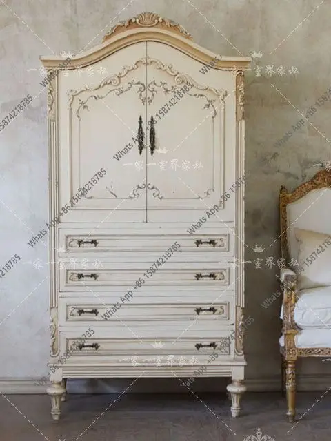 American solid wood carving flower wardrobe French retro painted children's double door locker wardrobe storage cabinet furnitur
American solid wood carving flower wardrobe French retro painted children's double door locker wardrobe storage cabinet furnitur