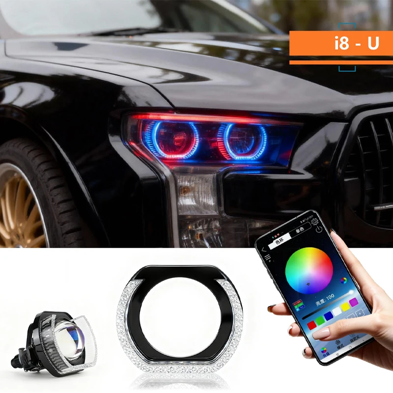 1/2PCS 5D RGB Angel Eyes Halo Rings Light with Turn Signal Lights 2.5/3" APP Bluetooth LED Motorcycle Retrofit DRL Car Headlight
1/2PCS 5D RGB Angel Eyes Halo Rings Light with Turn Signal Lights 2.5/3" APP Bluetooth LED Motorcycle Retrofit DRL Car Headlight