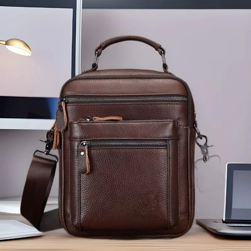 Genuine Leather Shoulder Bag for Man Casual Daily Real Cow Leather Bag 2025 New Male Crossbody Bag
Genuine Leather Shoulder Bag for Man Casual Daily Real Cow Leather Bag 2025 New Male Crossbody Bag