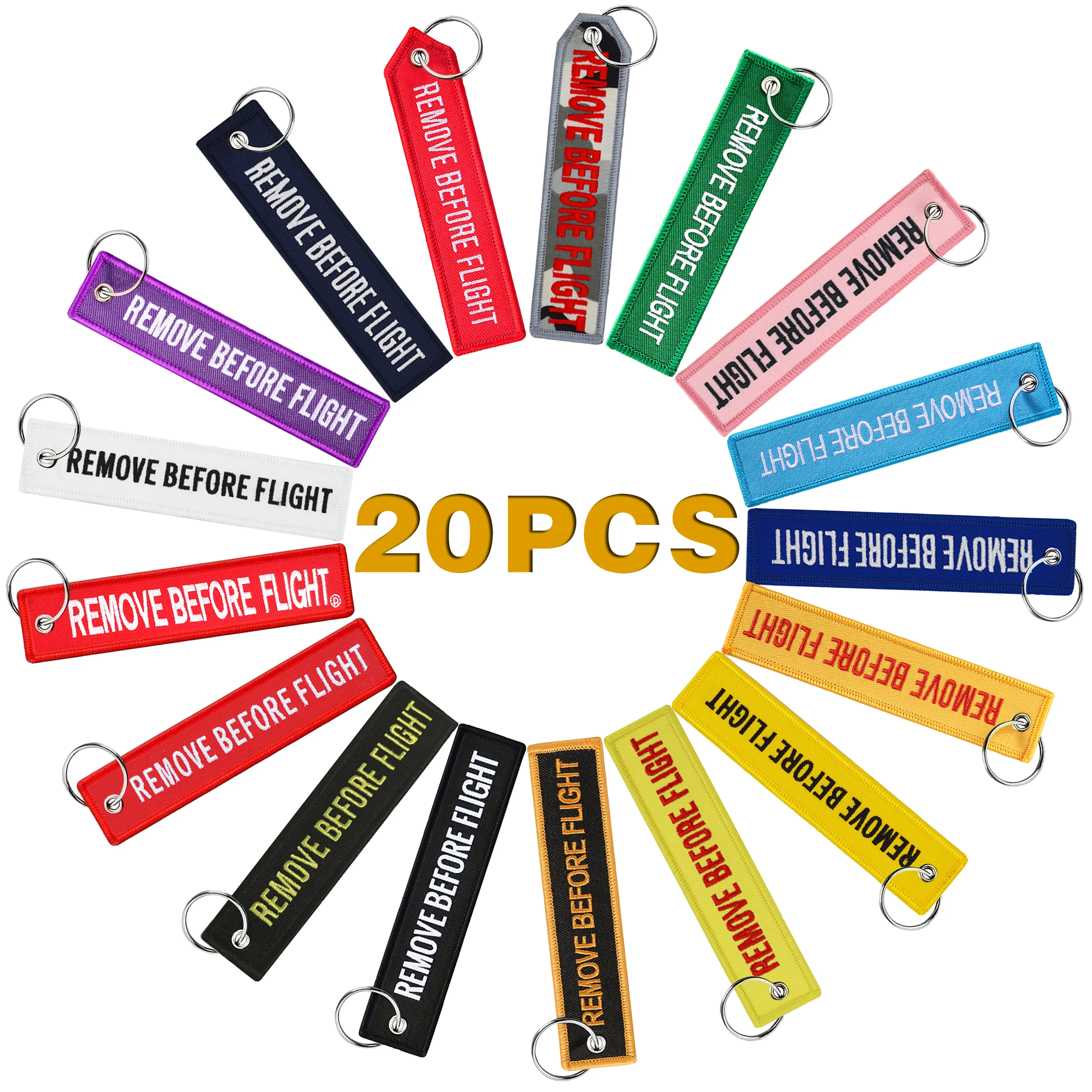 20Pcs Embroidery Remove Before Flight Keychain Car Backpack Key Chain Pendant Trinket Key Ring Key Chain Jewelry Gifts
20Pcs Embroidery Remove Before Flight Keychain Car Backpack Key Chain Pendant Trinket Key Ring Key Chain Jewelry Gifts