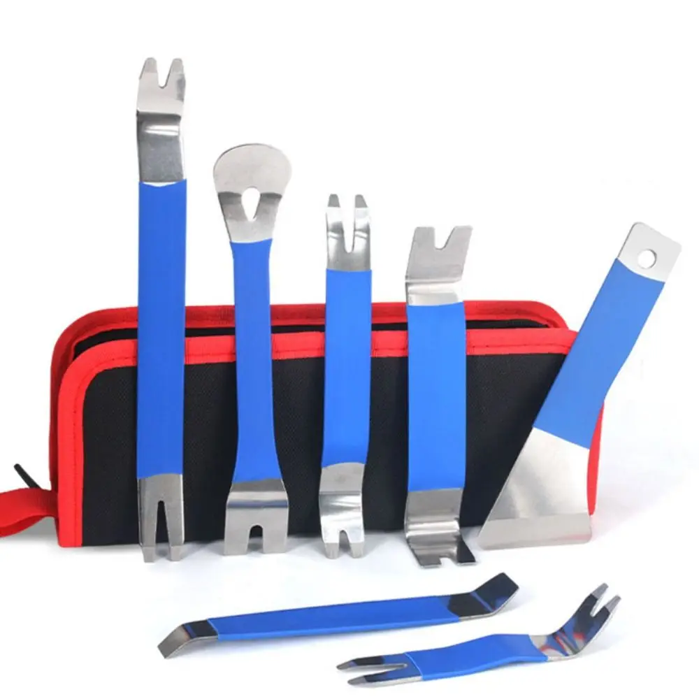 7pcs/set Handheld Auto Trim Removal Tool with Storage Bag Non-slip Radio Remover Durable Portable Pry Tool
7pcs/set Handheld Auto Trim Removal Tool with Storage Bag Non-slip Radio Remover Durable Portable Pry Tool