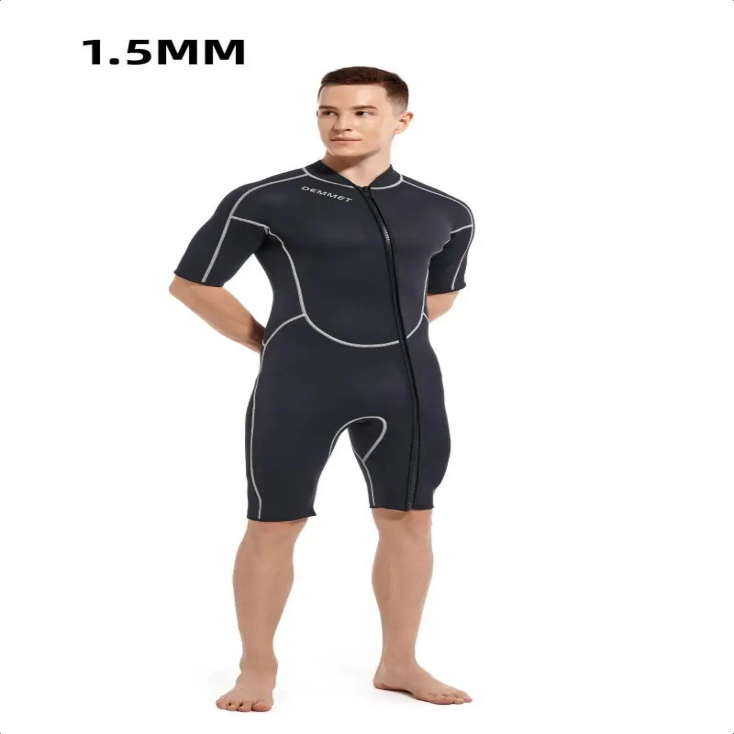 1.5mm Neoprene Short-sleeved Wetsuit One-piece Swimsuit Swimming Surfing Snorkeling Keeping Warm And Cold
1.5mm Neoprene Short-sleeved Wetsuit One-piece Swimsuit Swimming Surfing Snorkeling Keeping Warm And Cold
