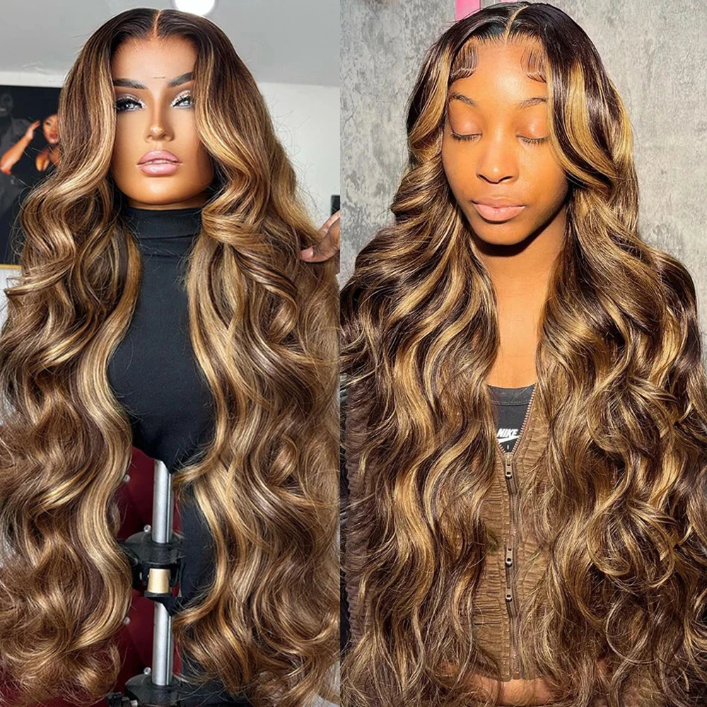 P4/27 Highlight Ombre Brown Body Wave 13x6 Human Hair Wig Honey Blonde Colored PrePlucked 46 Inch Wigs For Women
P4/27 Highlight Ombre Brown Body Wave 13x6 Human Hair Wig Honey Blonde Colored PrePlucked 46 Inch Wigs For Women