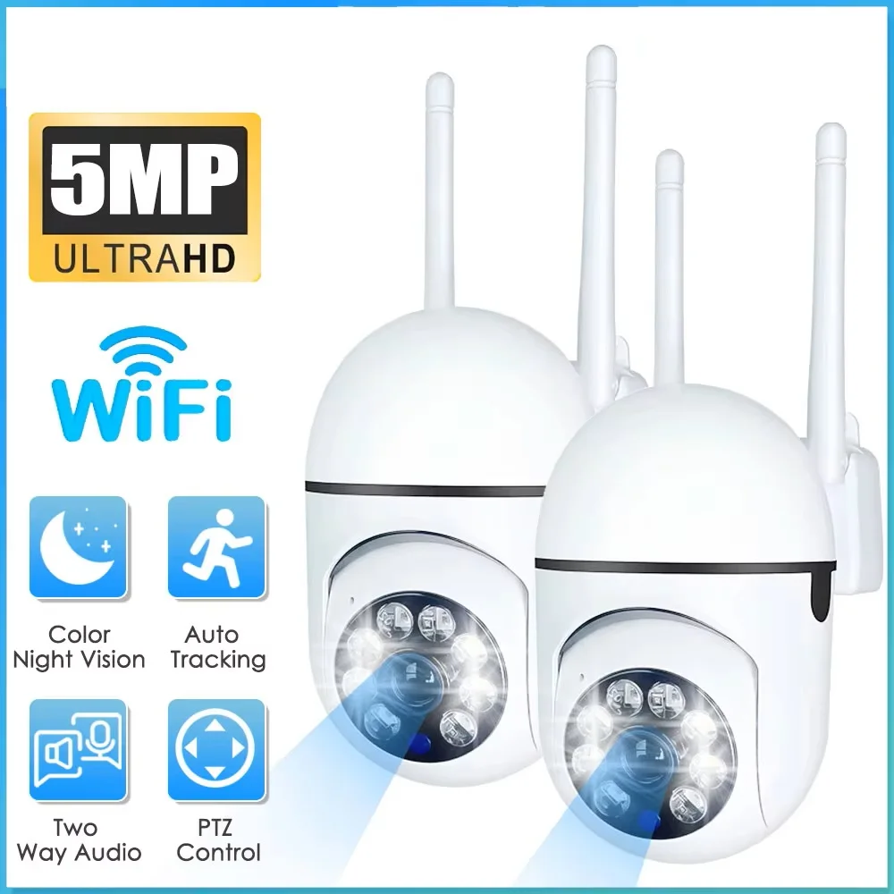 Smart Life 5MP WiFi Two Way Audio Security IP Camera Free App HD Smart Home PTZ Outdoor Home Wireless Mini Surveillance CCTV Cam
Smart Life 5MP WiFi Two Way Audio Security IP Camera Free App HD Smart Home PTZ Outdoor Home Wireless Mini Surveillance CCTV Cam