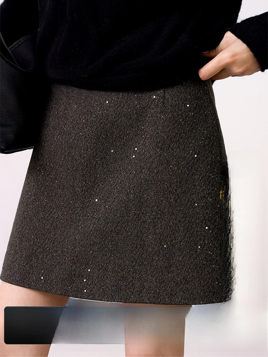 High Waist A-Line Skirt Casual Glitter Texture Conceal Flaws Slimming Effect Commute Friendly Women's Skirt
High Waist A-Line Skirt Casual Glitter Texture Conceal Flaws Slimming Effect Commute Friendly Women's Skirt