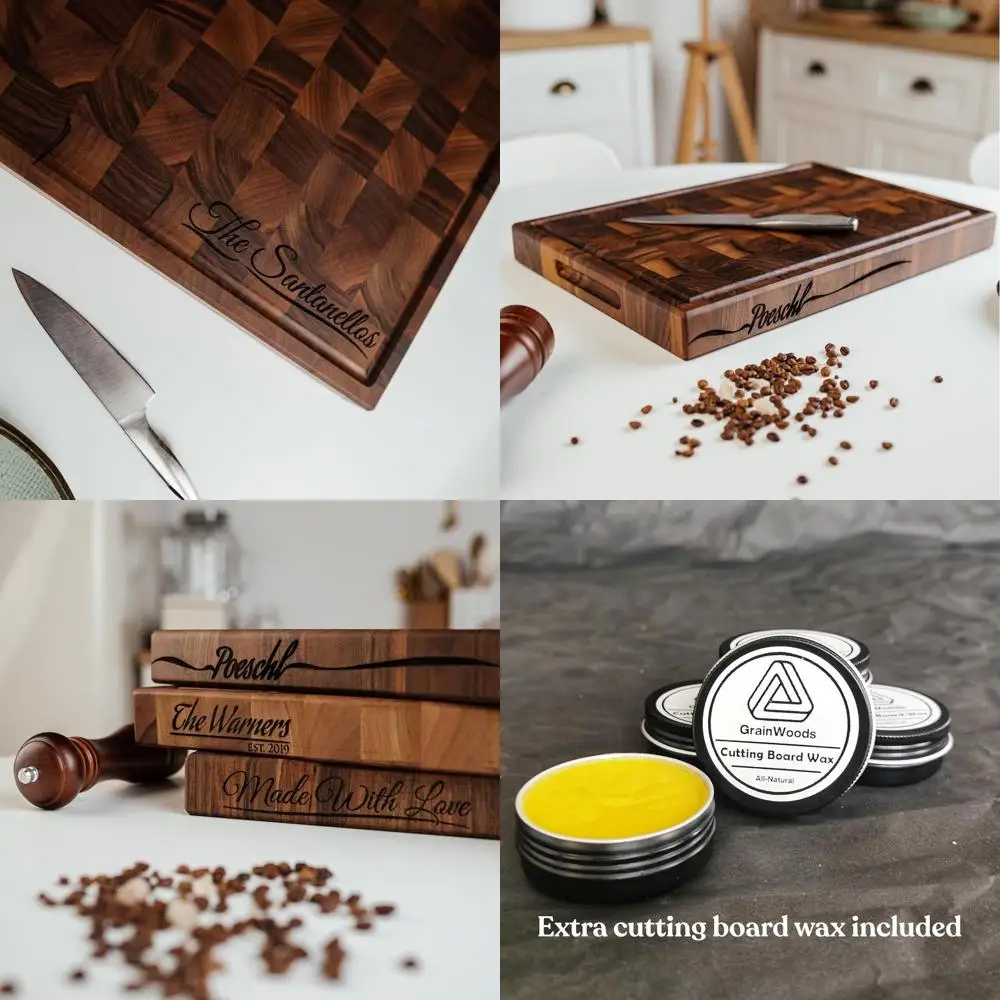 Handmade Personalized Walnut End Grain Cutting Board – Custom Engraved Wood Chopping Block, Perect Git or Home Ches by (23x17x2
Handmade Personalized Walnut End Grain Cutting Board – Custom Engraved Wood Chopping Block, Perect Git or Home Ches by (23x17x2