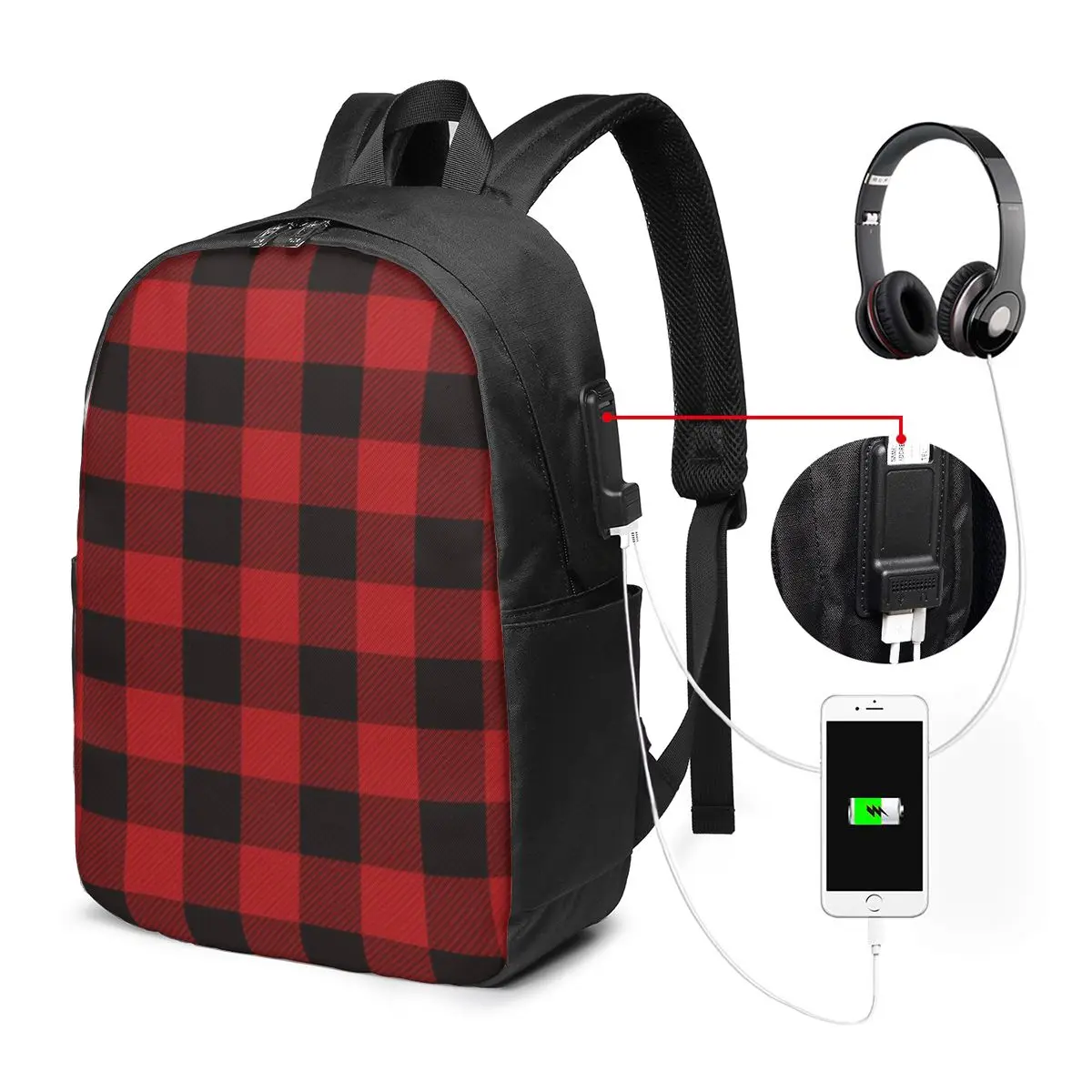 Lumberjack Buffalo Plaid Backpack Travel Notebook Bag Computer College Student School Bag Laptop Shoulder Bags for Men Women
Lumberjack Buffalo Plaid Backpack Travel Notebook Bag Computer College Student School Bag Laptop Shoulder Bags for Men Women