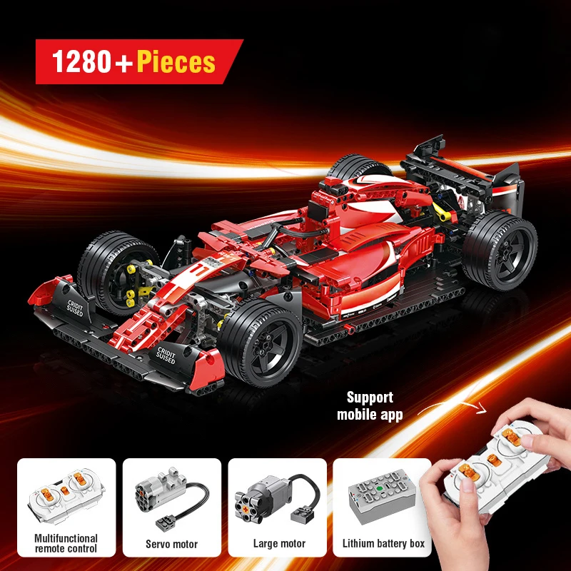 1280PCS 1/10 Technical Formula Racing Car Building Blocks DIY RC Sports Car Bricks Model Blocks Vehicle Toys For Children Gifts
1280PCS 1/10 Technical Formula Racing Car Building Blocks DIY RC Sports Car Bricks Model Blocks Vehicle Toys For Children Gifts