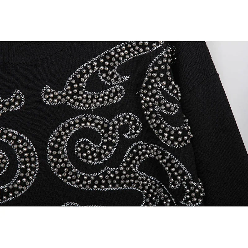 Spring Autumn Rivet Tassel Tracksuit Set Women O Neck Pullover Knit Sweater Long Pencil Pants Outfits Knitted 2pcs Set Female
Spring Autumn Rivet Tassel Tracksuit Set Women O Neck Pullover Knit Sweater Long Pencil Pants Outfits Knitted 2pcs Set Female