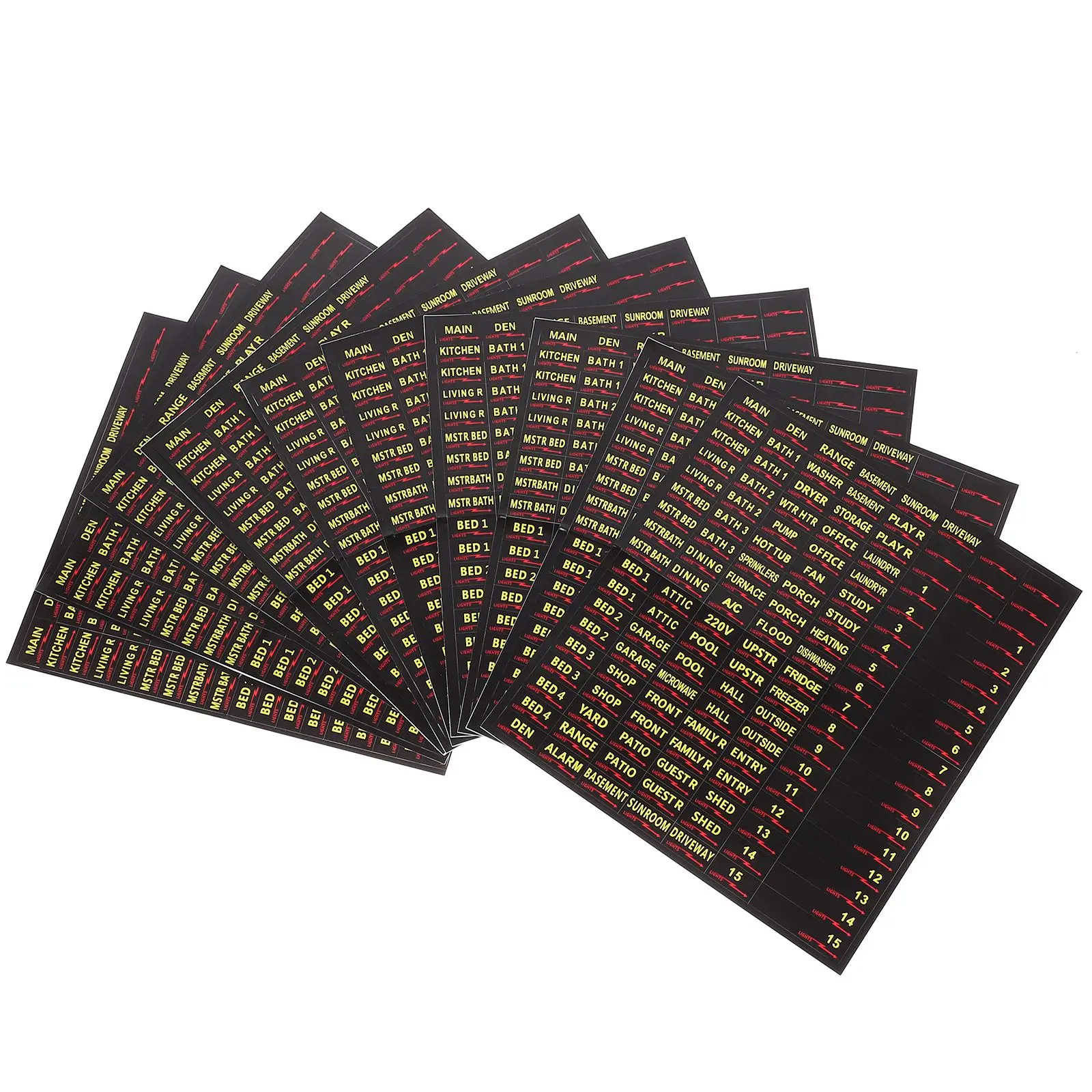10 Sheets Circuit Breaker Tags Panel Stickers Electric Home Labels Identify Colorful Self Adhesive Electrical Box Classification
10 Sheets Circuit Breaker Tags Panel Stickers Electric Home Labels Identify Colorful Self Adhesive Electrical Box Classification