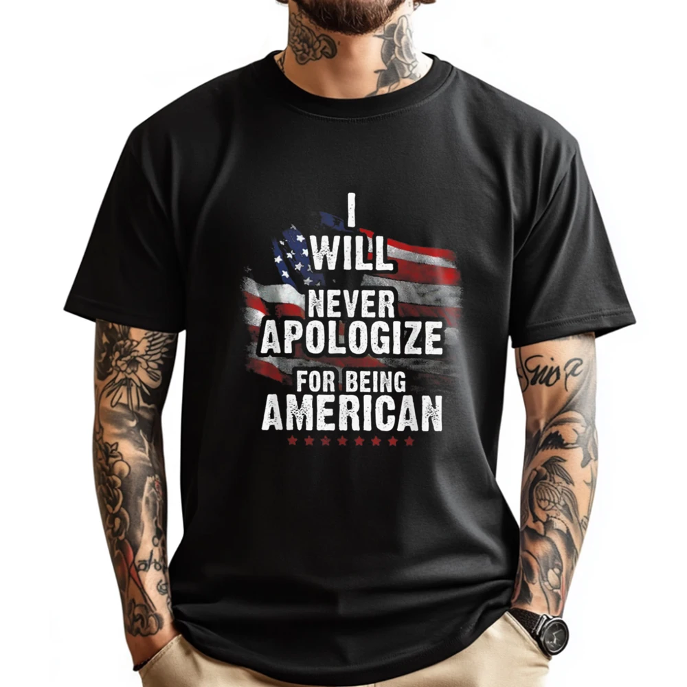 I Will Never Apologize For Being American Funny Shirts Oversized T Shirt Graphic Tees Men High Quality Men's T-Shirt
I Will Never Apologize For Being American Funny Shirts Oversized T Shirt Graphic Tees Men High Quality Men's T-Shirt