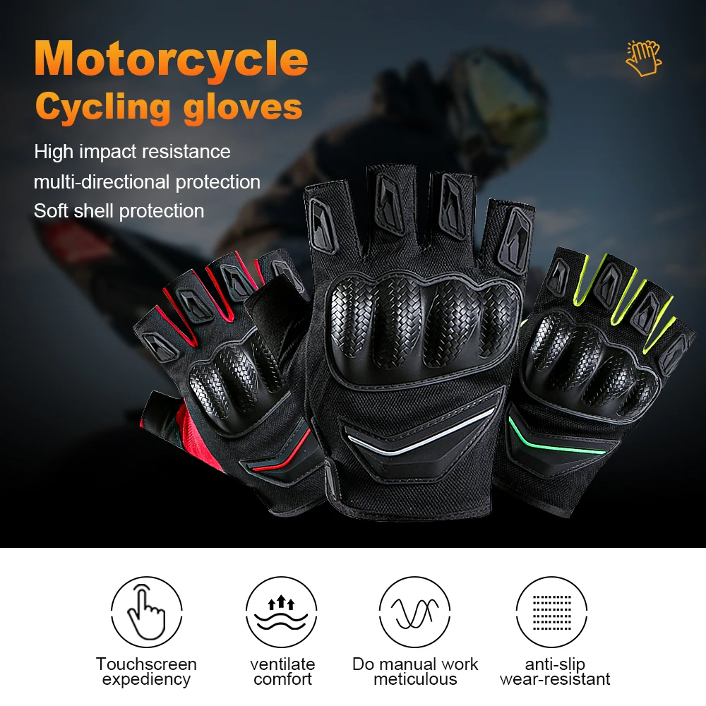 Summer Motorcycle Gloves Half Finger Breathable Motorcyclist Gloves Cycling Gloves Anti-fall Palm Guard Moto joint protection
Summer Motorcycle Gloves Half Finger Breathable Motorcyclist Gloves Cycling Gloves Anti-fall Palm Guard Moto joint protection