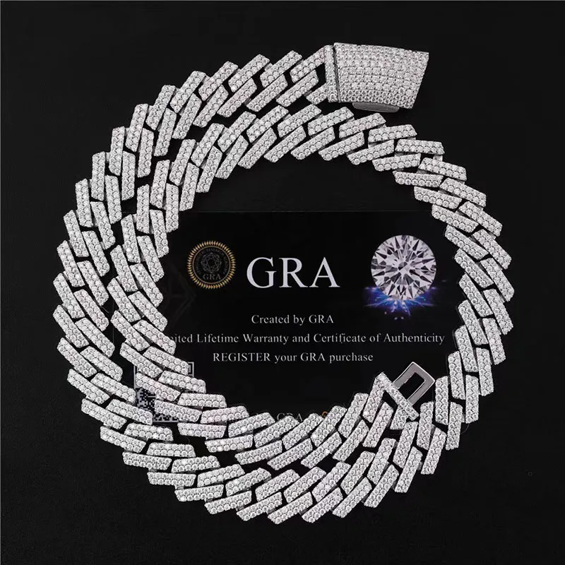 13.5mm Fine Hip Hop Jewelry Baguette Diamond Men Necklace Sterling Silver Fully Luxury Moissanite Baguette Cuban Link Chain
13.5mm Fine Hip Hop Jewelry Baguette Diamond Men Necklace Sterling Silver Fully Luxury Moissanite Baguette Cuban Link Chain