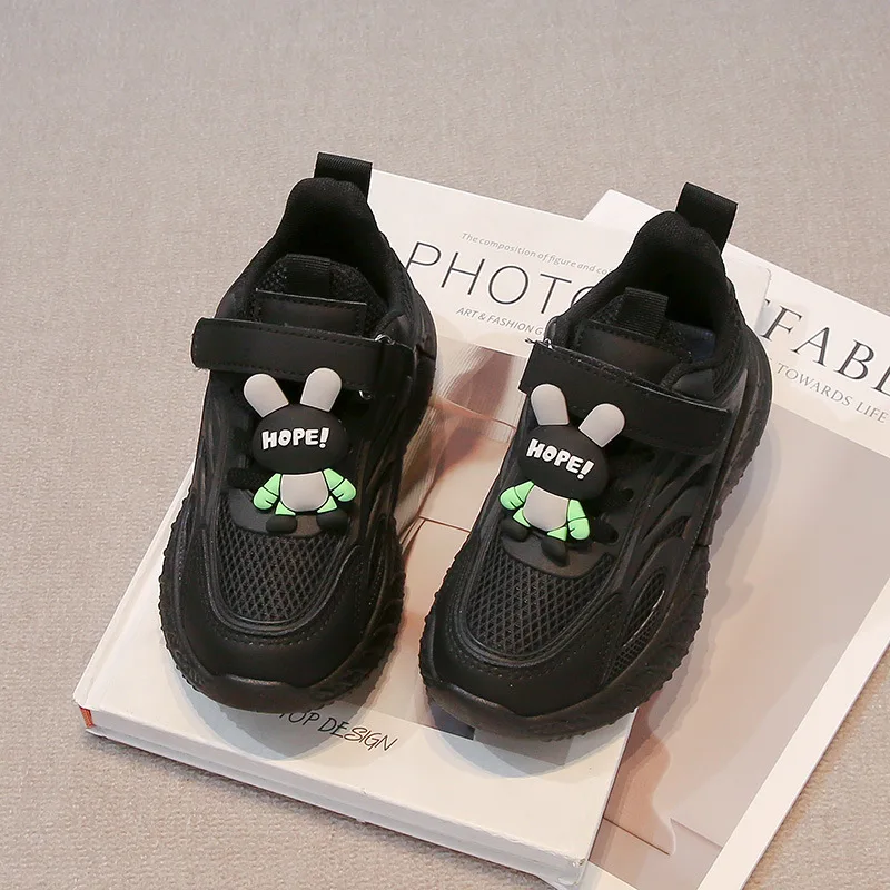Kids Running Shoes Black Dirt-proof Boys Sneakers Thick Soft Sole 2025 New Children Sports Shoes Mesh Breathable Cute Rabbit
Kids Running Shoes Black Dirt-proof Boys Sneakers Thick Soft Sole 2025 New Children Sports Shoes Mesh Breathable Cute Rabbit