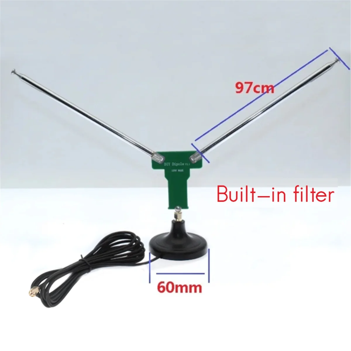 НОВАЯ 77–415 МГц FM-авиационная спутниковая карта облаков, положительная V-образная телескопическая антенна с овечьим рогом, V-образная антенна
НОВАЯ 77–415 МГц FM-авиационная спутниковая карта облаков, положительная V-образная телескопическая антенна с овечьим рогом, V-образная антенна