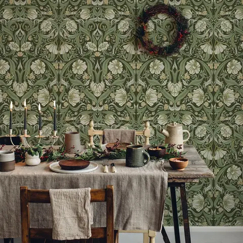 Bohemian Floral Wallpaper Self-Adhesive Waterproof PVC Wall Stickers Peel and Stick Removable Wallpapers Bedroom Home Decoration