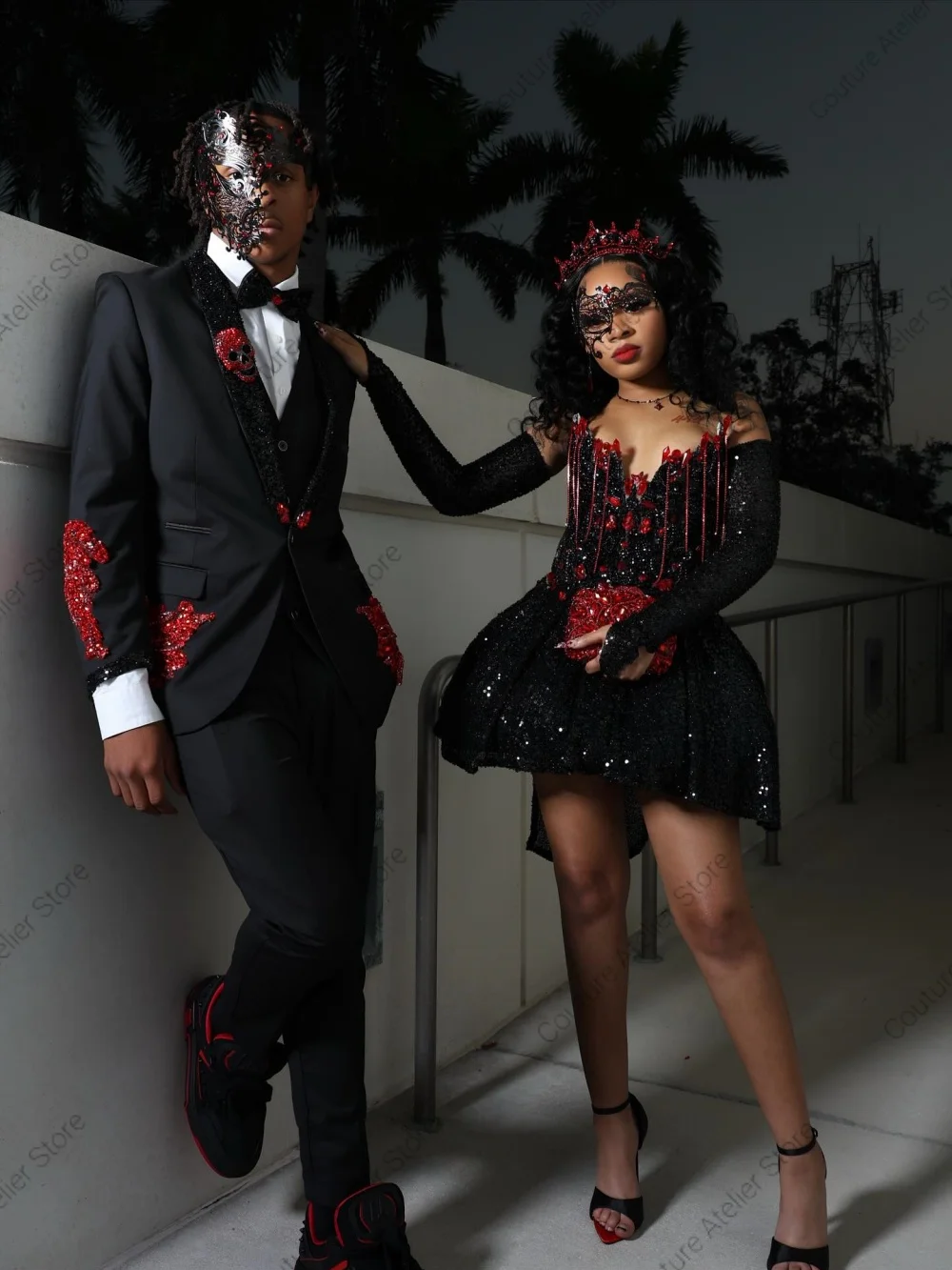 Cute Little Black Dress Short Prom Dress With Gloves Aso Ebi Mini Cocktail Dress For Blackgirls Beaded Stones Customized
Cute Little Black Dress Short Prom Dress With Gloves Aso Ebi Mini Cocktail Dress For Blackgirls Beaded Stones Customized