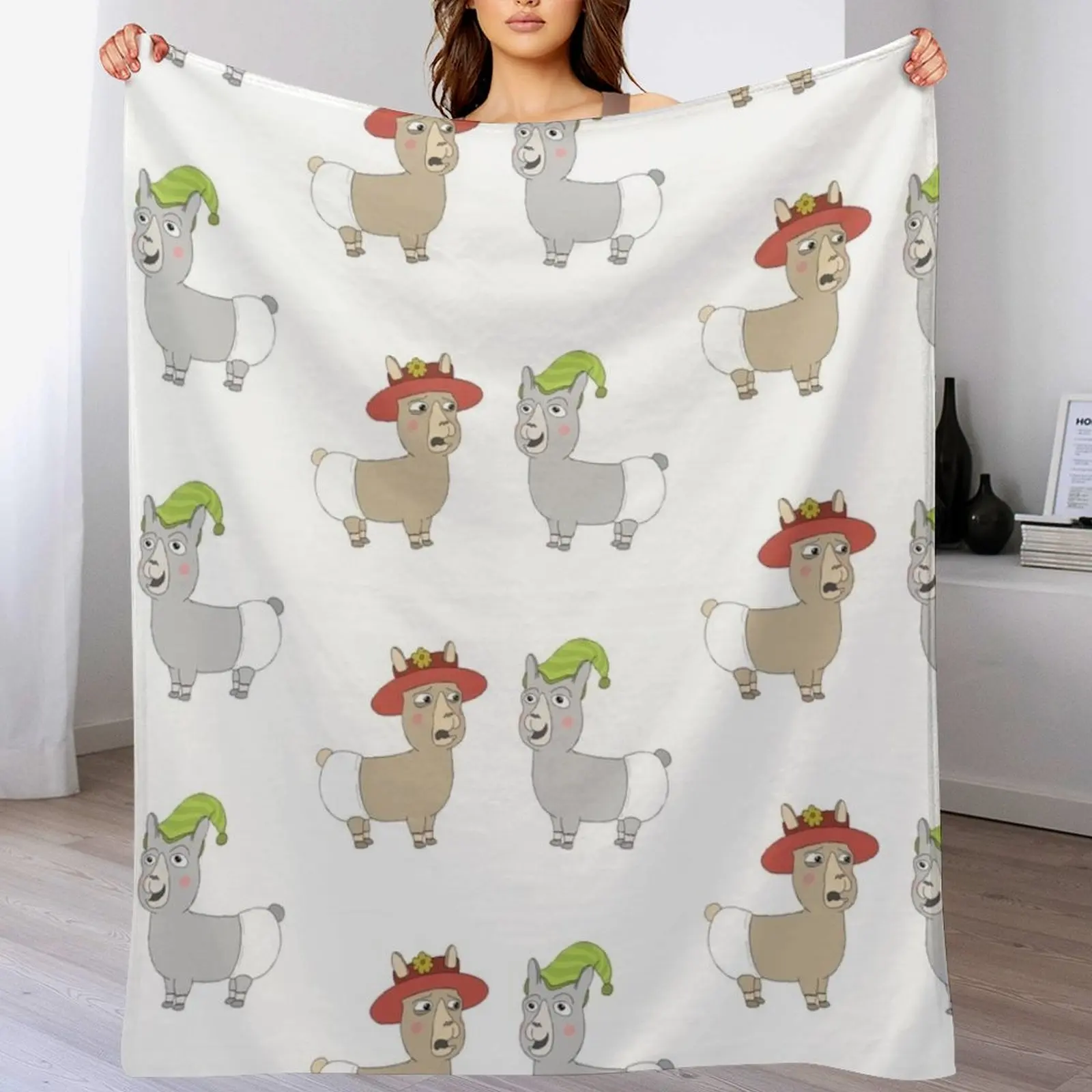 Llamas with hats, babies, 2 - Gift idea Throw Blanket Cozy Sofa Blanket for TV Watching Napping
Llamas with hats, babies, 2 - Gift idea Throw Blanket Cozy Sofa Blanket for TV Watching Napping