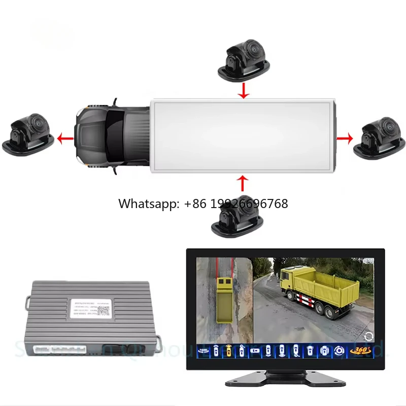 4-канальная система резервной камеры для грузовика, водонепроницаемая передняя задняя левая и правая система видения, 360 градусов вокруг обзора, камера для грузовика, система человека 
4-канальная система резервной камеры для грузовика, водонепроницаемая передняя задняя левая и правая система видения, 360 градусов вокруг обзора, камера для грузовика, система человека