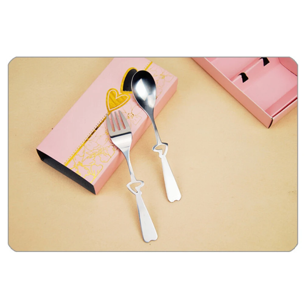 2 Piece Heart Shaped Stainless Steel Spoon Fork Set Couple Silverware Cutlery Kitchen Tableware Gift Wedding Picnic Travel
2 Piece Heart Shaped Stainless Steel Spoon Fork Set Couple Silverware Cutlery Kitchen Tableware Gift Wedding Picnic Travel