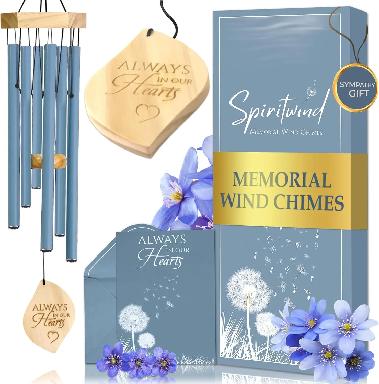 32" Ocean Blue Memorial Wind Chimes for Loved Ones - Tranquil Sounding Sympathy Gifts for Loss
32" Ocean Blue Memorial Wind Chimes for Loved Ones - Tranquil Sounding Sympathy Gifts for Loss