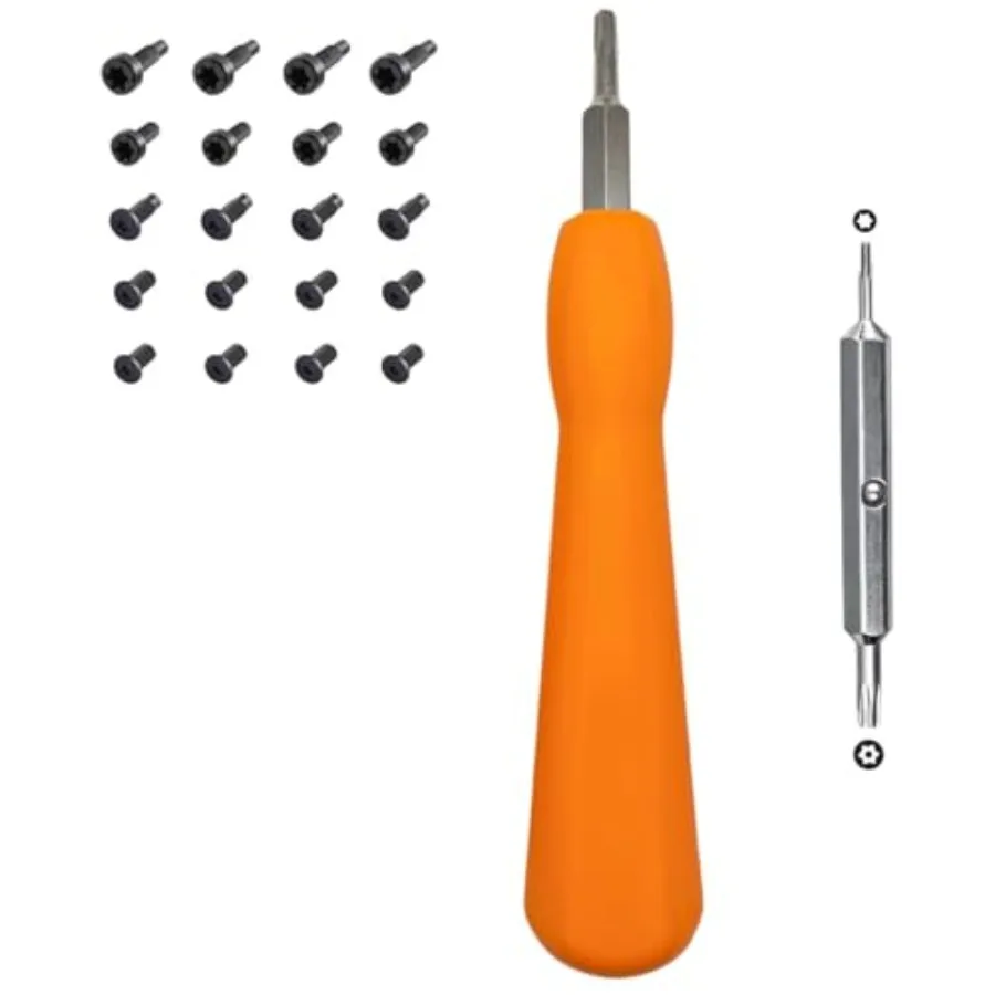 Doorbell Screwdriver Replacement with 20 Doorbell Screws Kit - Double-Ended Torx T6 T15 Security Screwdriver for Battery Change
Doorbell Screwdriver Replacement with 20 Doorbell Screws Kit - Double-Ended Torx T6 T15 Security Screwdriver for Battery Change