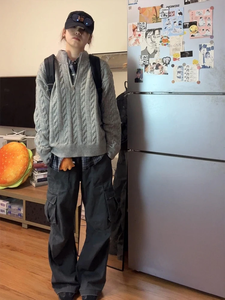 Американский ретро вышитый свитер на молнии, женский осенне-зимний новый ленивый свитер, элитный мягкий уютный вязаный топ
Американский ретро вышитый свитер на молнии, женский осенне-зимний новый ленивый свитер, элитный мягкий уютный вязаный топ