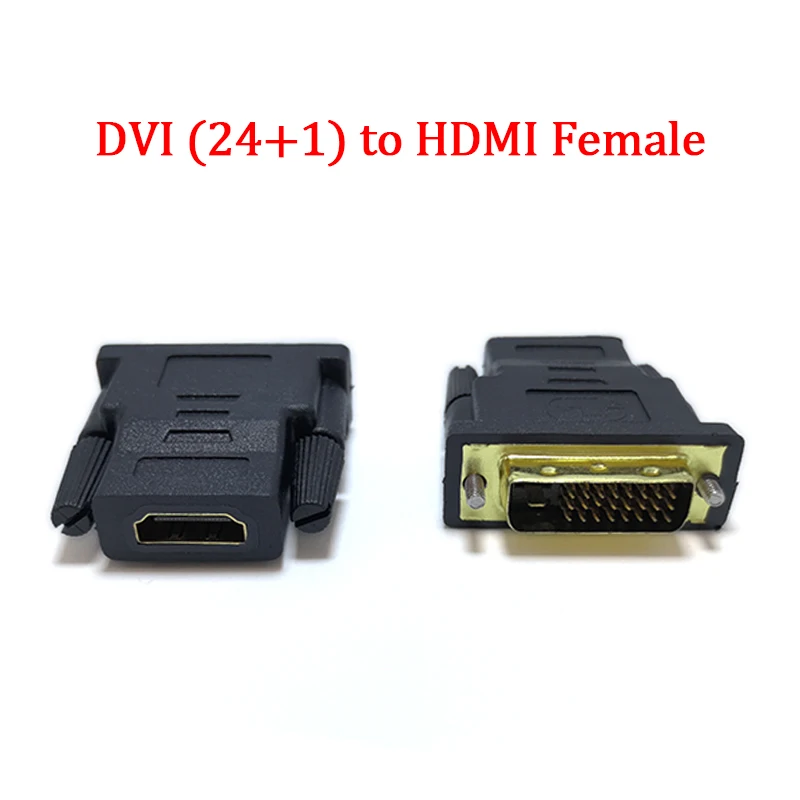 DVI Male To HDMI-compatible Female Adapter DVI (24 + 1) To HD-connector For HDTV Projector HD-to DVI
DVI Male To HDMI-compatible Female Adapter DVI (24 + 1) To HD-connector For HDTV Projector HD-to DVI