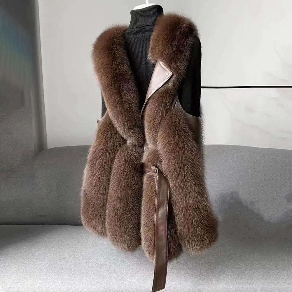 Women Winter Vest Fluffy Faux Fur Winter Vest Coat with Button Closure Belt Decor Women's Sleeveless Solid Color for Cold
Women Winter Vest Fluffy Faux Fur Winter Vest Coat with Button Closure Belt Decor Women's Sleeveless Solid Color for Cold