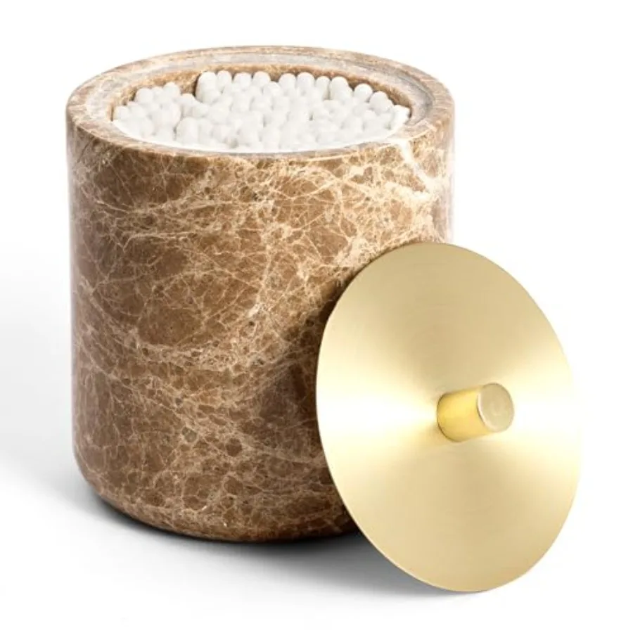 Marble Qtip Holder with Brass Lid for Cotton SwabsBalls Pads Floss Picks Large Capacity Marble Apothecary Jar for Bathroom Esse
Marble Qtip Holder with Brass Lid for Cotton SwabsBalls Pads Floss Picks Large Capacity Marble Apothecary Jar for Bathroom Esse