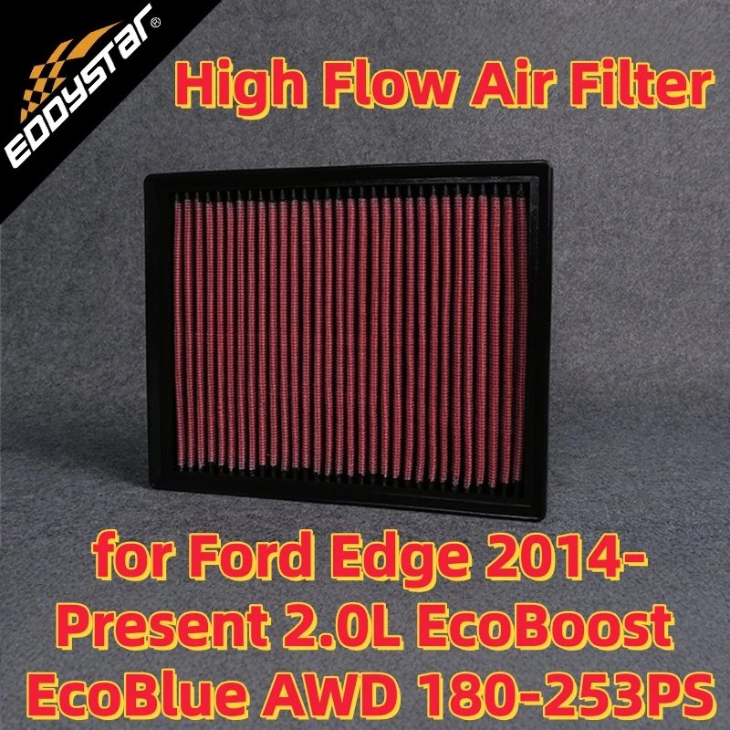 High Flow Sport Air Filter for Ford Edge 2014-Present 2.0L EcoBoost EcoBlue AWD 180-253PS Washable Racing Intake Filters
High Flow Sport Air Filter for Ford Edge 2014-Present 2.0L EcoBoost EcoBlue AWD 180-253PS Washable Racing Intake Filters
