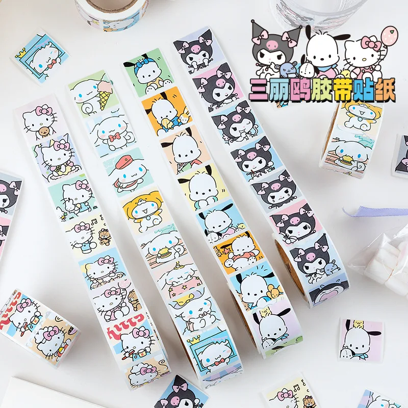 Sanrio Мультяшные милые понравились Hello Kitty KUROMI рулон стикеров с корицей материал для украшения для девочек самодельная Лента Уплотнительная наклейка
Sanrio Мультяшные милые понравились Hello Kitty KUROMI рулон стикеров с корицей материал для украшения для девочек самодельная Лента Уплотнительная наклейка
