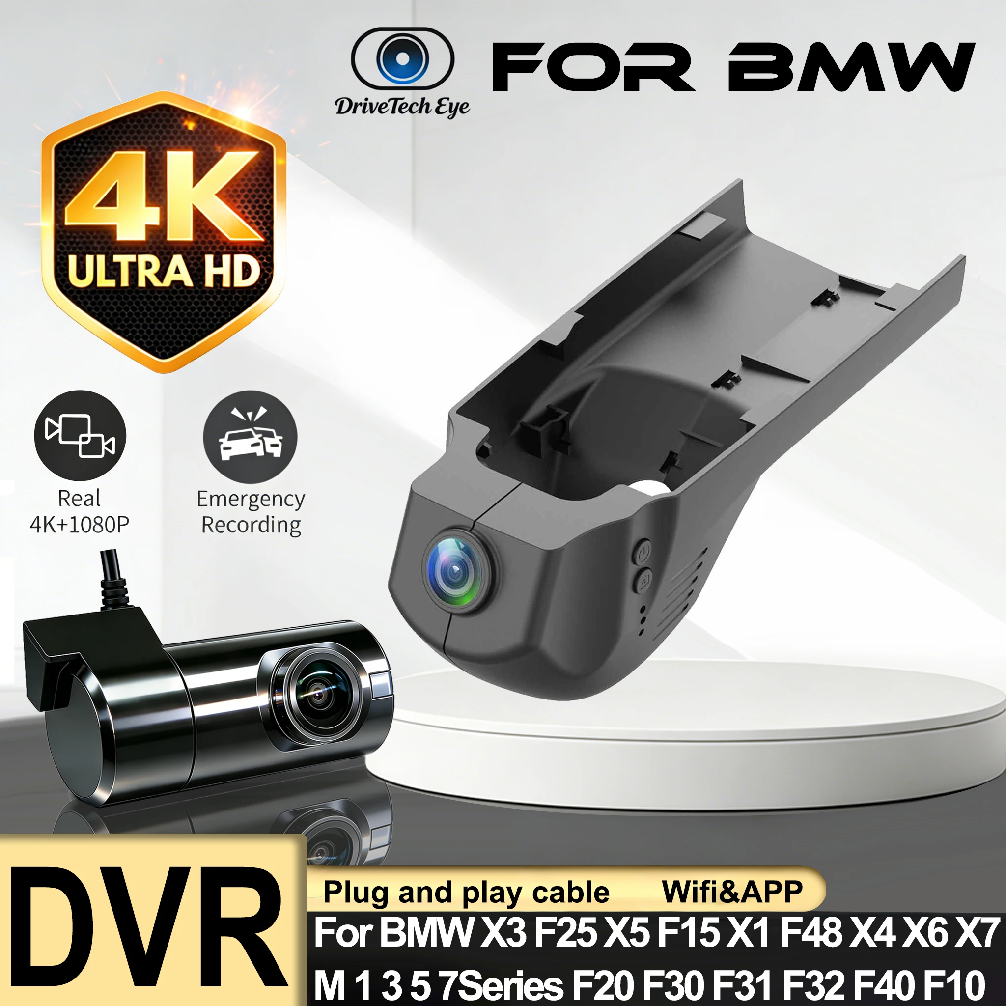 New 4K 2160P Car DVR Dash Cam Camera For BMW X3 F25 X5 F15 X1 F48 X4 X6 X7 M 1 3 5 7 Series F20 F30 F31 F32 F36 F45 F07 DashCam
New 4K 2160P Car DVR Dash Cam Camera For BMW X3 F25 X5 F15 X1 F48 X4 X6 X7 M 1 3 5 7 Series F20 F30 F31 F32 F36 F45 F07 DashCam