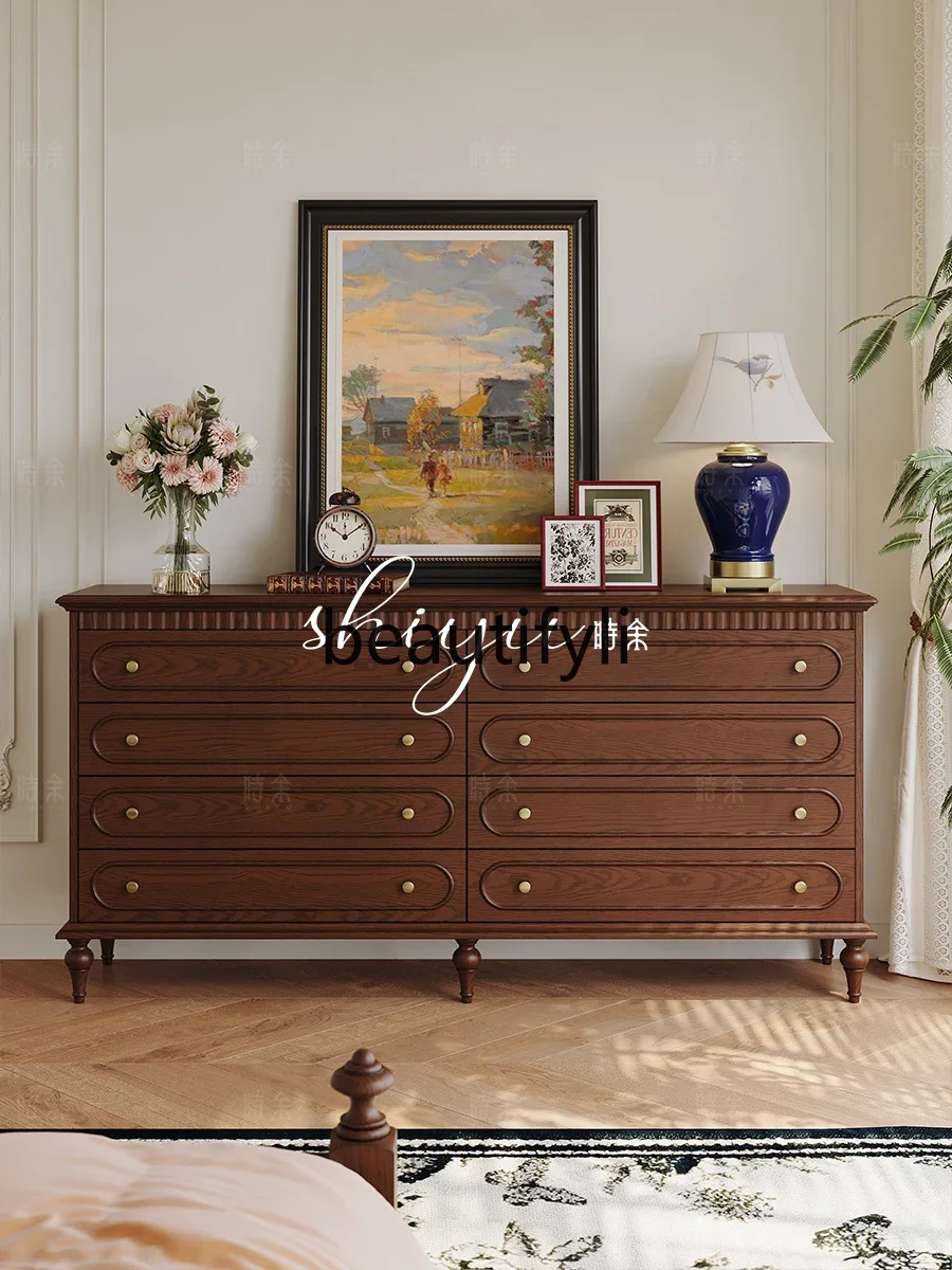 A139 American all solid wood French locker, antique living room, retro storage side stand cabinet
A139 American all solid wood French locker, antique living room, retro storage side stand cabinet