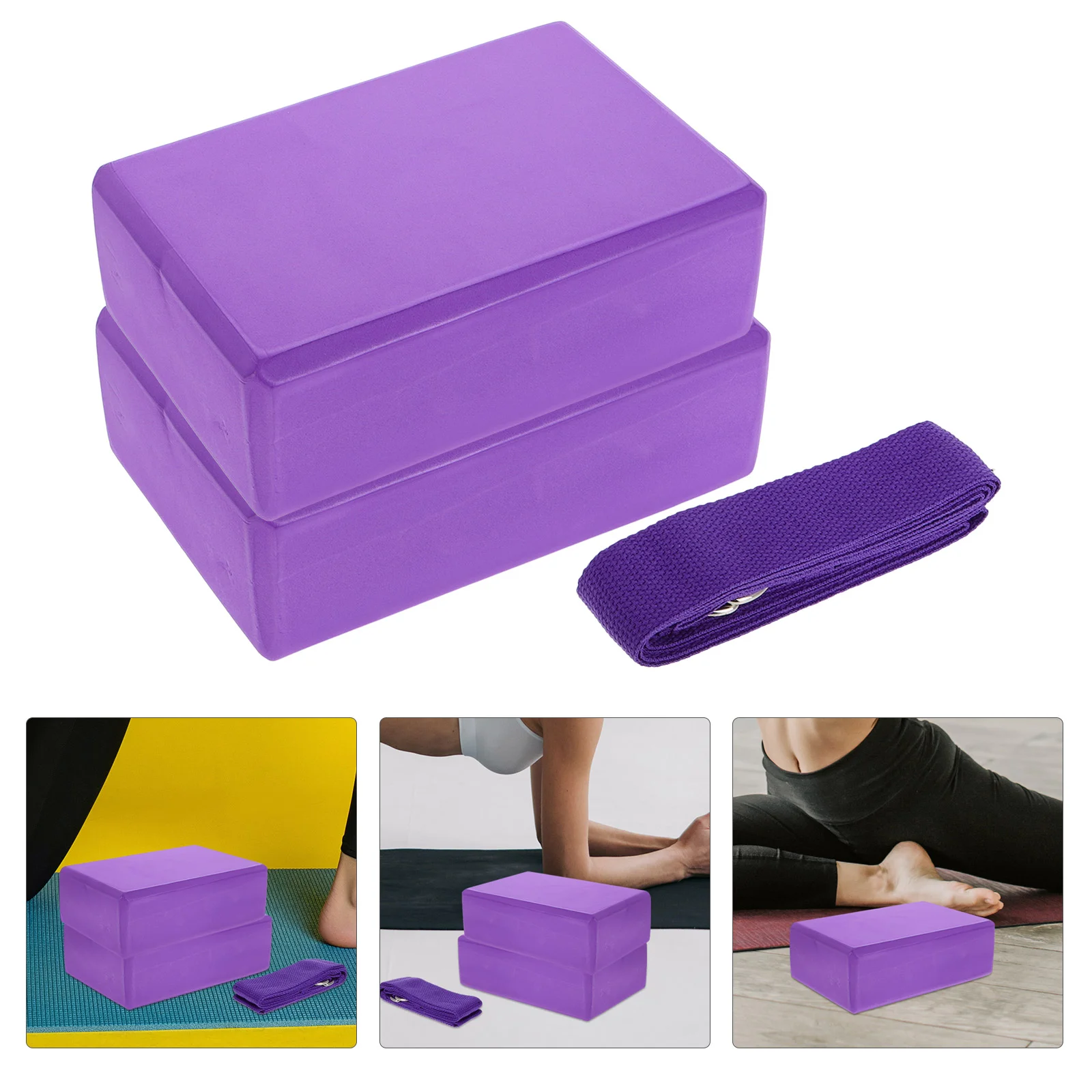 3 Pcs Yoga Tension Belt Blocks Dance Equipment Brick Stretching Accessories to Weights
3 Pcs Yoga Tension Belt Blocks Dance Equipment Brick Stretching Accessories to Weights