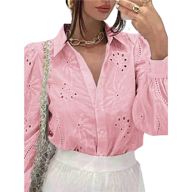 AOAO-Womens Long Puff Sleeve Blouse V Neck Buttons Hollow Out Lace Embroidered Blouses Shirts
AOAO-Womens Long Puff Sleeve Blouse V Neck Buttons Hollow Out Lace Embroidered Blouses Shirts