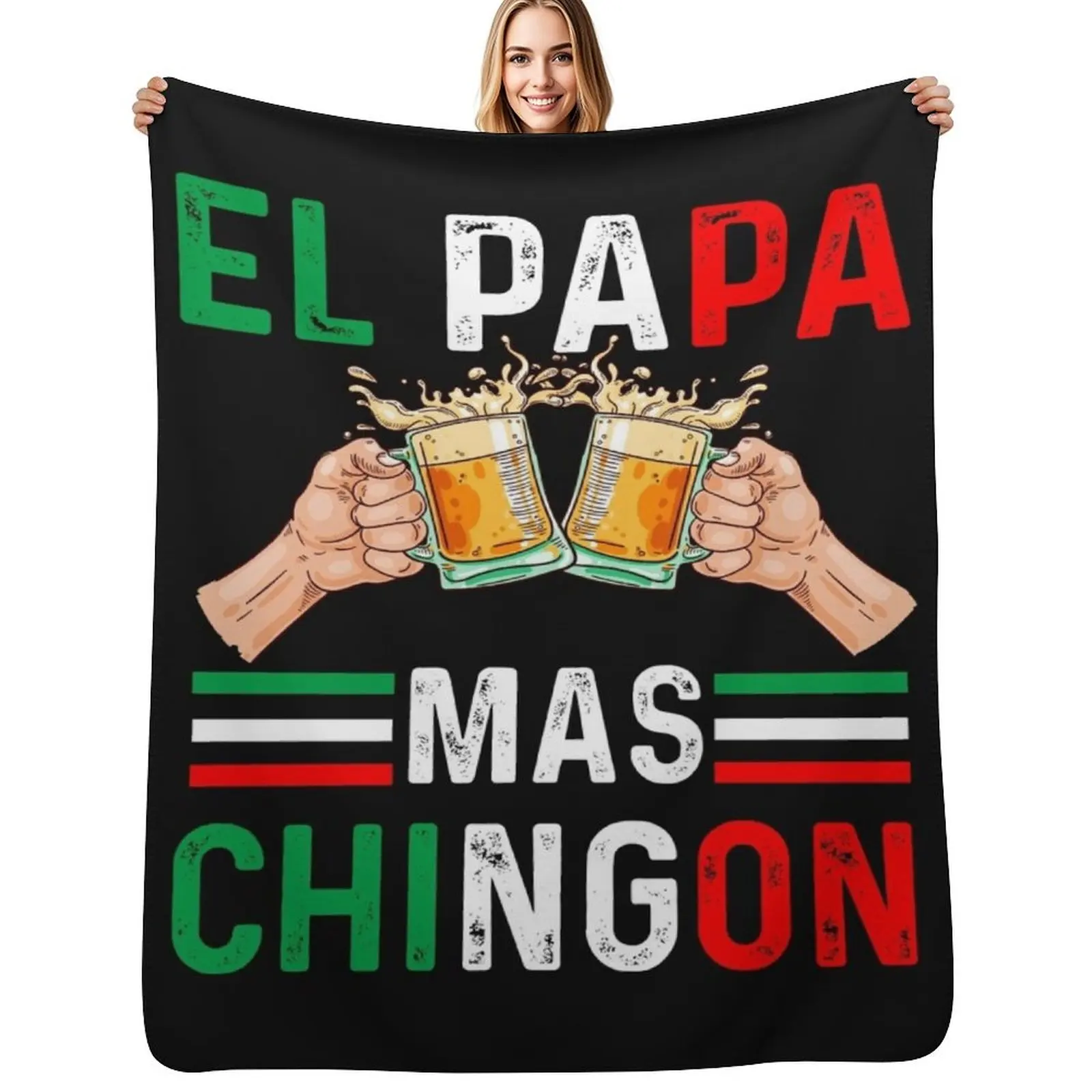 El Papa Mas Chingon Funny Mexican Dad Gift Husband Regalo product Throw Blanket Soft Home Decor Blanket for Couch Bedroom
El Papa Mas Chingon Funny Mexican Dad Gift Husband Regalo product Throw Blanket Soft Home Decor Blanket for Couch Bedroom